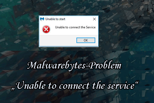 Malwarebytes unable to connect the service что делать