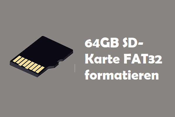 3 Wege So Formatieret Man Eine 64 Gb Sd Karte In Fat32 Win 10