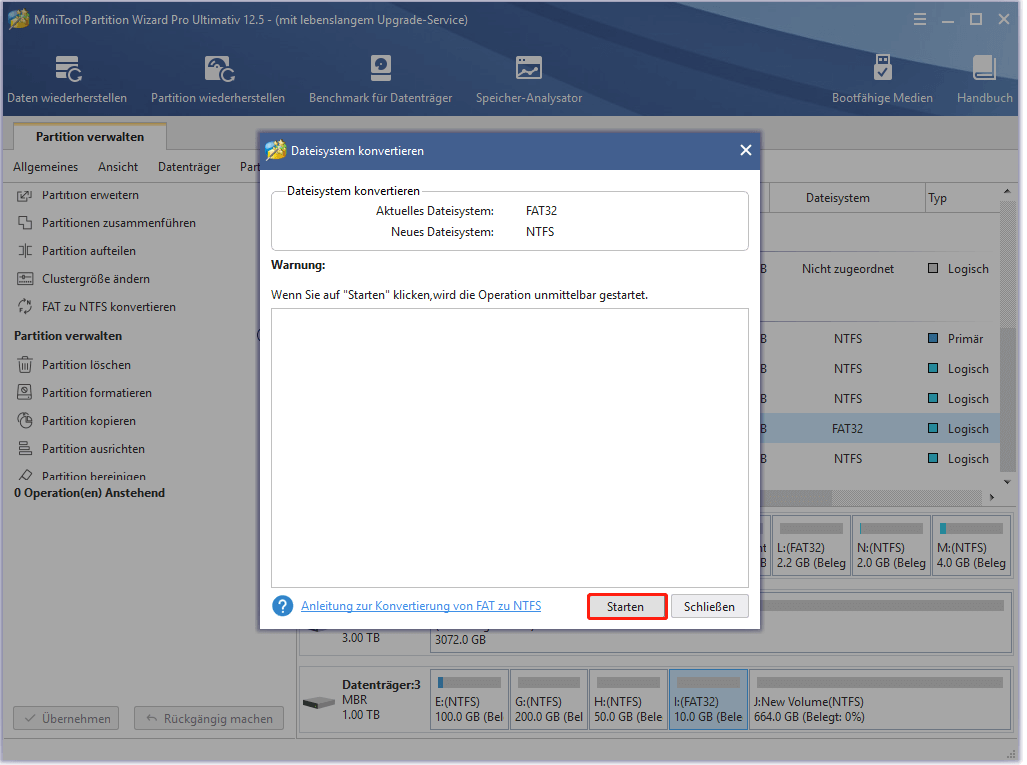 Festplatte Von Fat32 Auf Ntfs Formatieren Ohne Datenverlust Wie können Sie FAT32 zu NTFS ohne Datenverlust konvertieren? - MiniTool