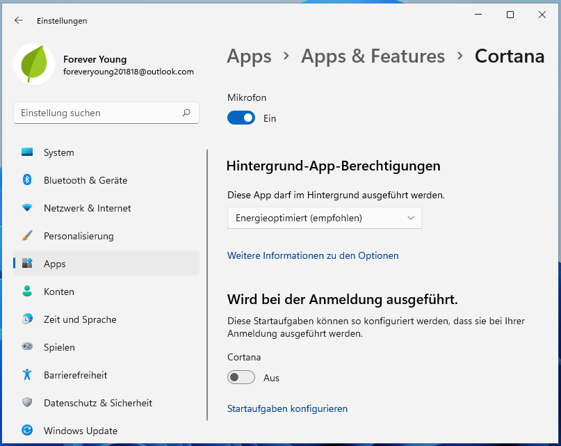 Ändern der Autostart-Programme in Windows 11