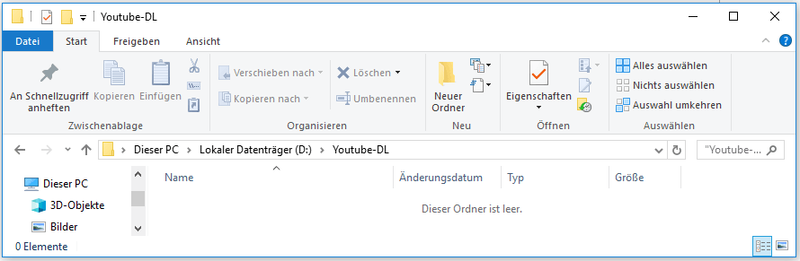 Pfad im Datei-Explorer überprüfen