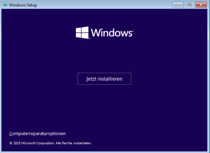 Installieren Sie jetzt das Windows-Installationsprogramm