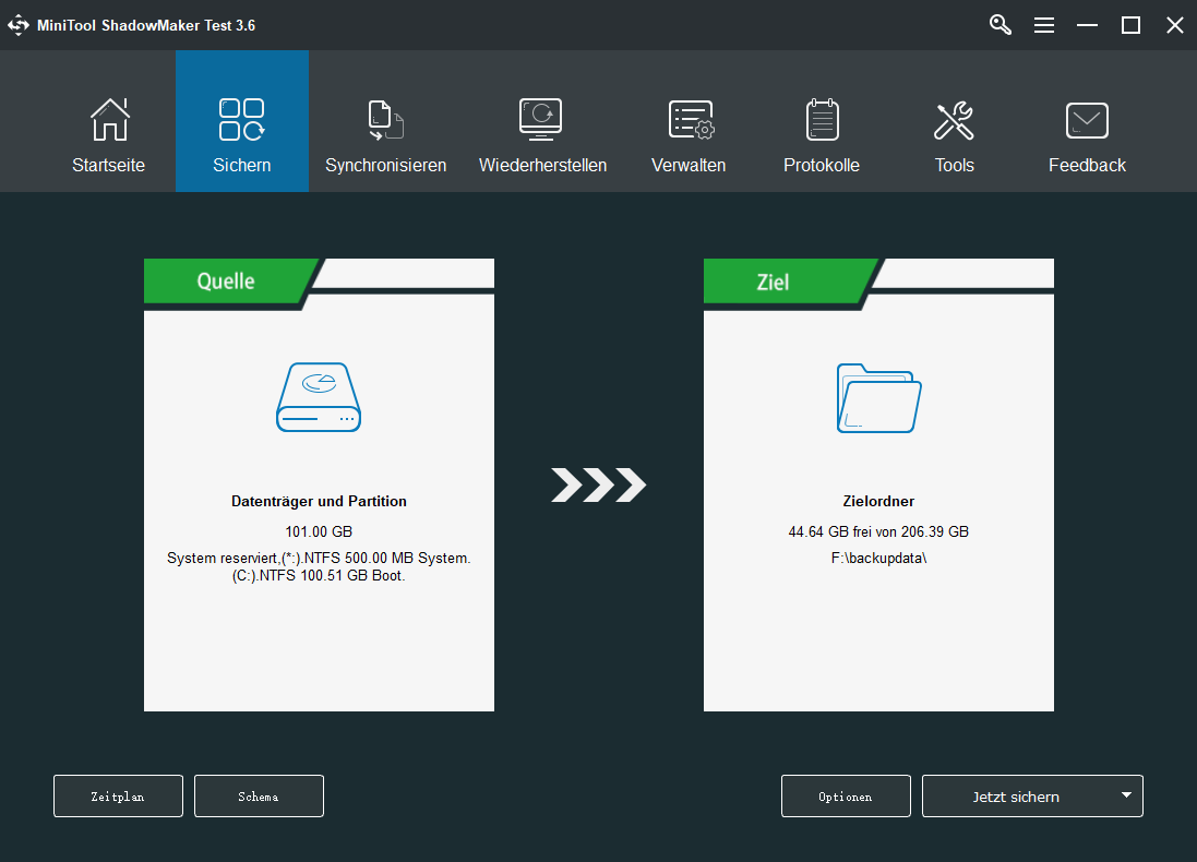 HP SimpleSave BackupSoftware & HP BackupLaufwerke MiniTool