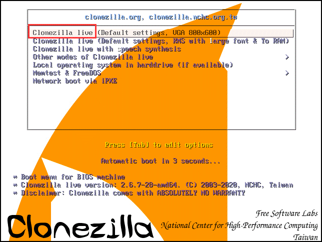 Clonezilla Windows 11