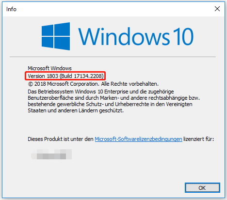 Windows-Version prüfen