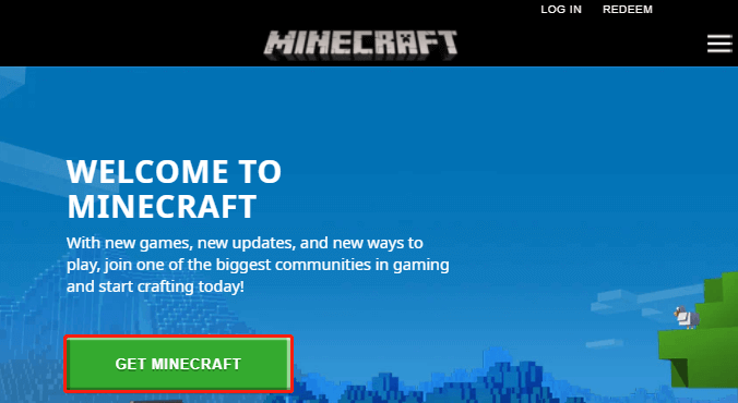 Öffnen Sie Ihren Lieblings-Webbrowser und geben Sie minecraft.net in die Adressleiste ein