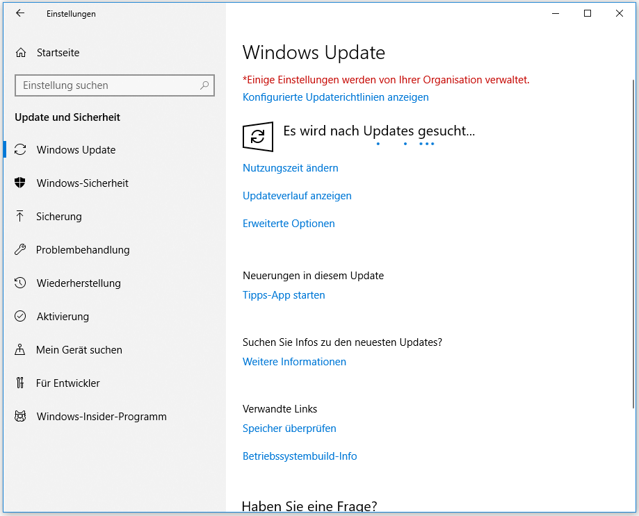 Windows aktualisieren