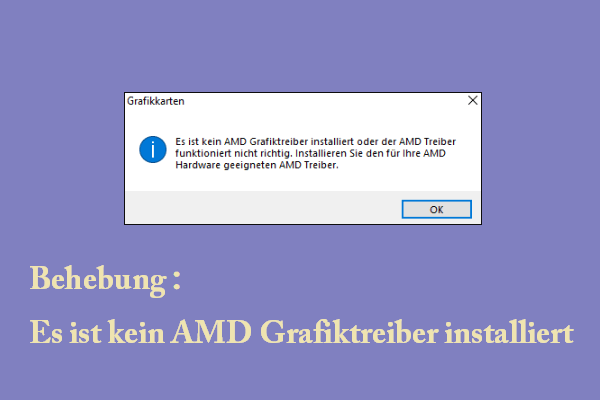 Aion Der Grafiktreiber Konnte Nicht Eingestellt Werden [Gelöst] Es ist kein AMD Grafiktreiber installiert