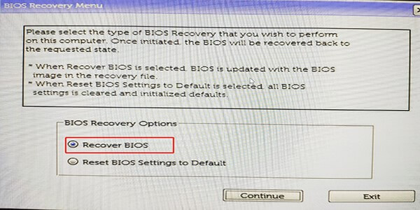 BIOS auf Dell wiederherstellen