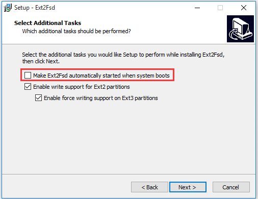  Installieren Sie EXT2FSD unter Windows 10 PC