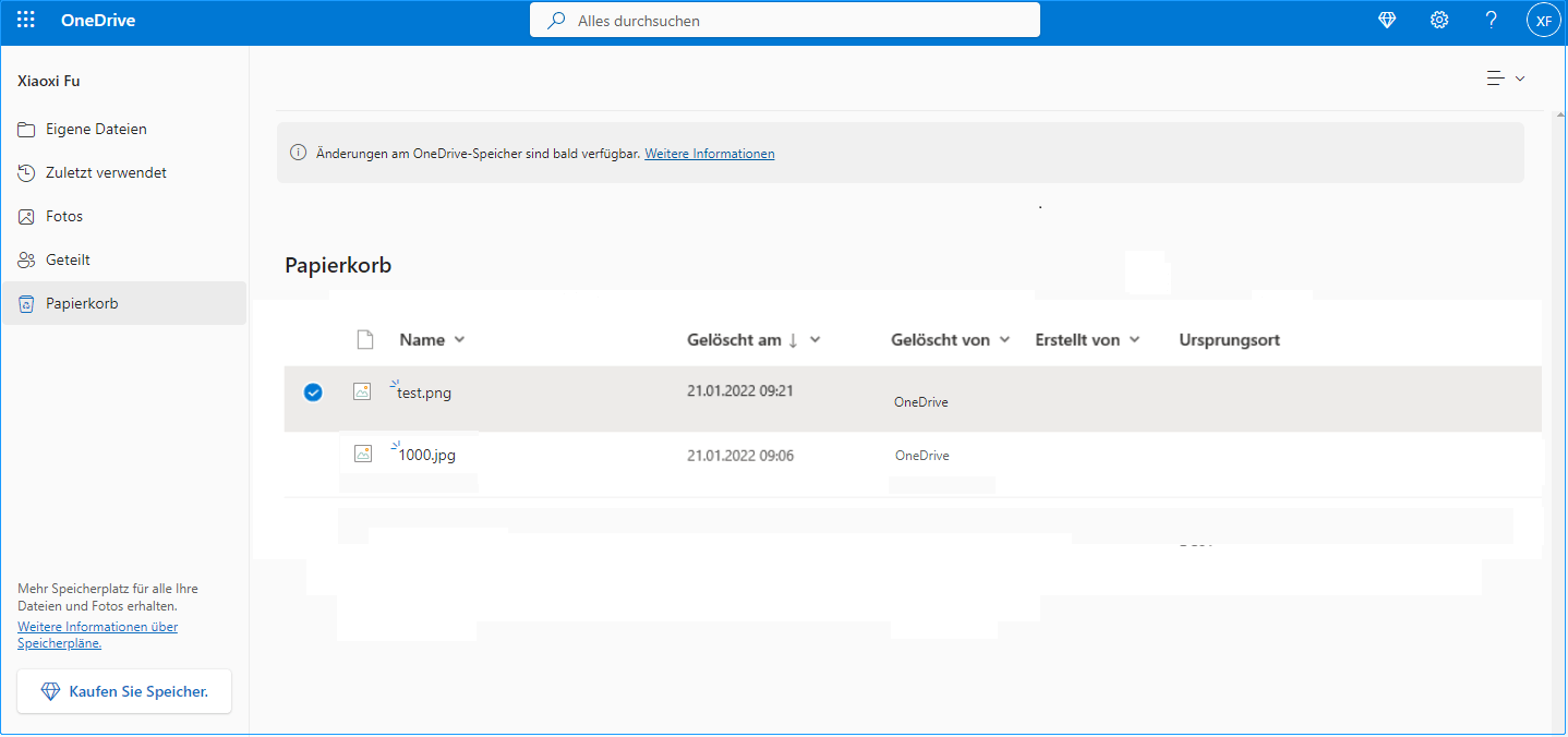 OneDrive Recycle Bin Recycle Bin wiederherstellen gelöschte Dateien und Ordner