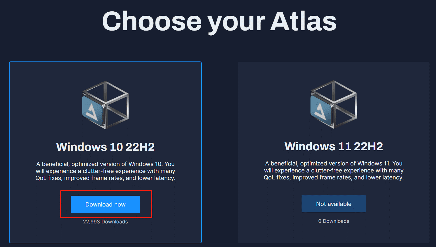  Laden Sie Atlas OS Windows 10 22H2 herunter