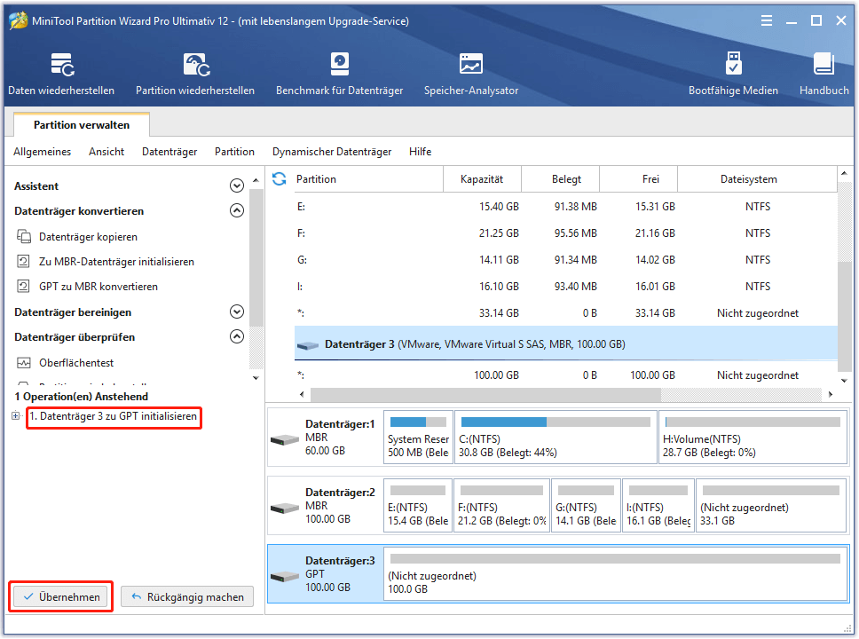Wie wird ein Datenträger zu GPT initialisiert | Partition Wizard ...