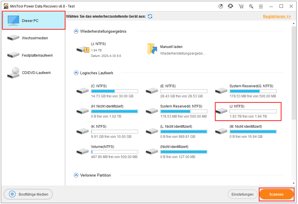 Gelöschte Dateien wiederherstellen Windows 10