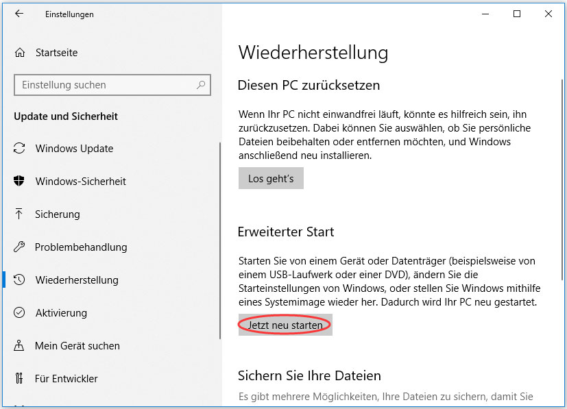 9 Methoden für den Zugriff auf erweiterte Startoptionen Windows 10 MiniTool