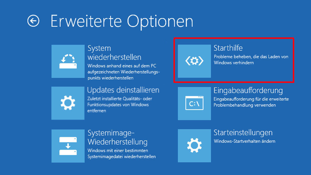 Starthilfe Windows 10
