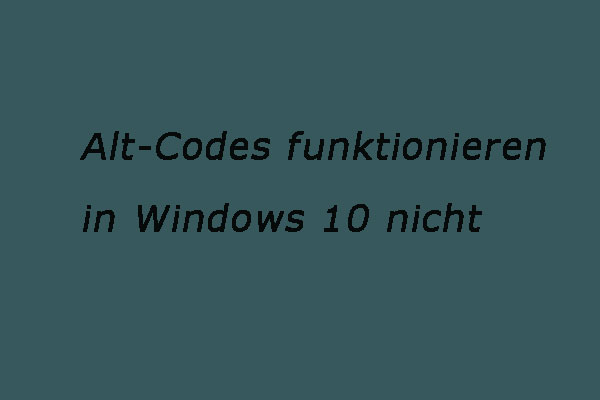 alt codes funktionieren nicht windows 10 thumbnail