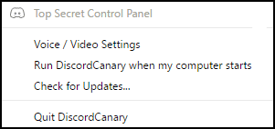 Top Secret Control Panel