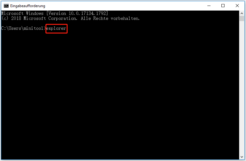 Windows 10 File Explorer von der Eingabeaufforderung oder Powershell aus starten