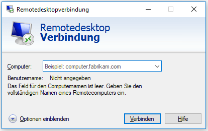 Microsoft Remotedesktopverbindung