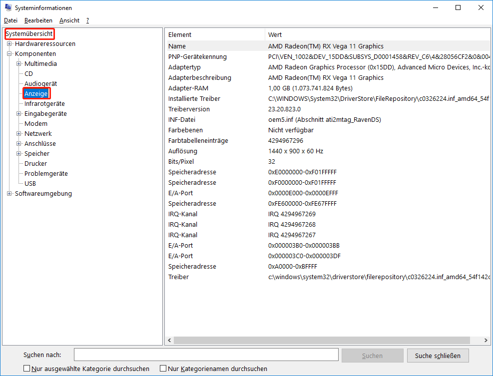 So finden Sie Computerspezifikationen Windows 10