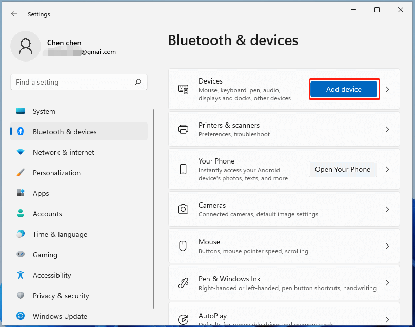 Bluetooth-Gerät in Windows 11 hinzufügen