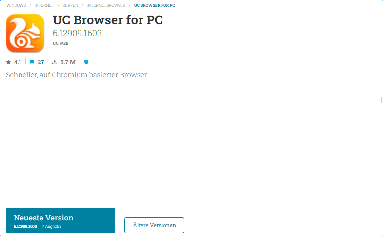UC-Browser für Windows 10 herunterladen