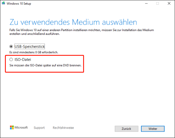Windows 10 Medienerstellungstool