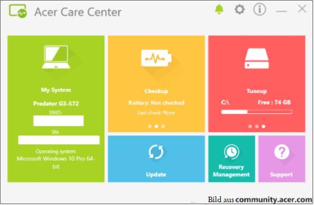 Acer Care Center Windows 11