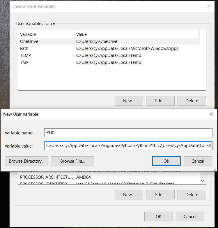 Python zum Windows-Pfad hinzufügen