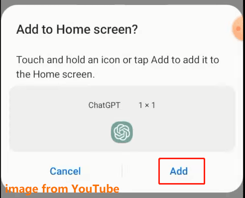 ChatGPT zum Startbildschirm auf Android hinzufügen