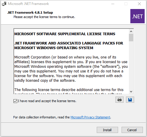 .NET Framework 4.8.1 installieren